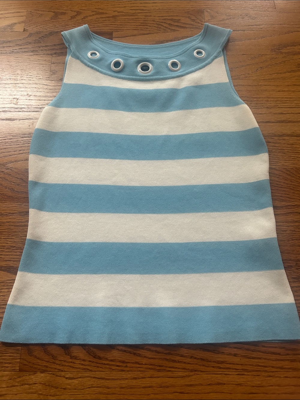 August Silk Knits Striped Top Size Small